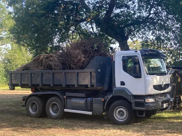 Camion MGLF chargé de branchages